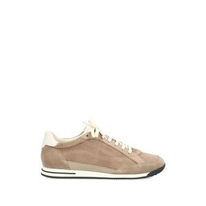Brunello Cucinelli Men Suede Sneakers With Leather Inserts